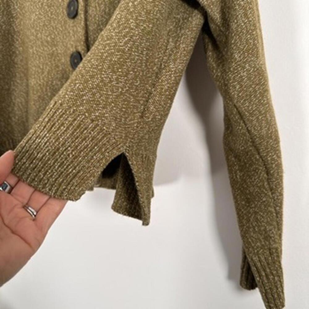 Madewell Broadway Cardigan Sweater XXS Brown Cropped Button Front Knit - Picture 3 of 7